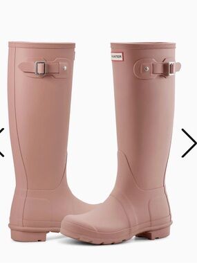 Hunter Tall Matte Blush Pink Rain Boots